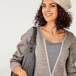 Robe En Jersey Matières Tendance -Feminisca Soldes Magasin 496.99EXT64042 A09.051