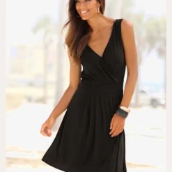 Robe En Jersey Avec Encolure Cache-cœur