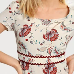 Robe Imprimée Motif Floral Fantaisie Tendance 9 Robe Imprimée Motif Floral Fantaisie Tendance -Feminisca Soldes Magasin 523.99EXT64042 A09.054