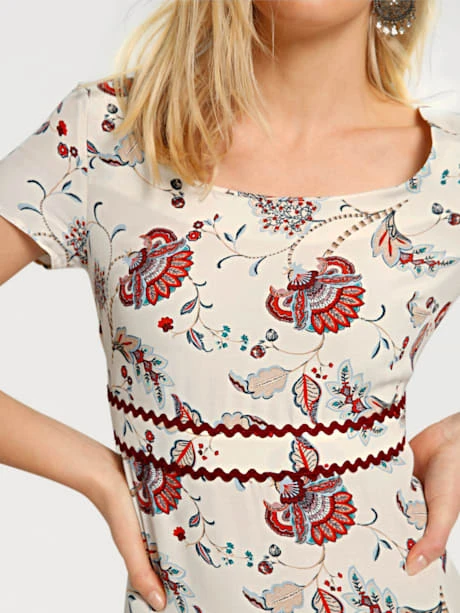 Robe Imprimée Motif Floral Fantaisie Tendance 5 Robe Imprimée Motif Floral Fantaisie Tendance – Image 5