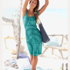 S.Oliver Robe De Plage Encolure Ronde Dégagée