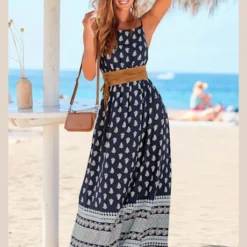 Robe Longue Encolure Droite