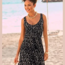 S.Oliver Robe Imprimée Encolure En V Dégagée