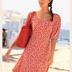 Robe En Jersey Col Angulaire