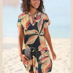 S.Oliver Robe Chemisier Col V à Bordure -Feminisca Soldes Magasin 893a96e0 5803 5473 a8a1 e012e4f44429