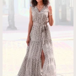 Robe Longue Encolure En V