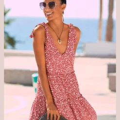 Robe Imprimée Robe En Jersey Courte à Bretelles Larges