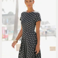 Robe D'été Encolure Ronde